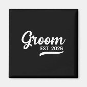 Aimant Groom Est 2026 Just Married Honeymoon Wedding Groo (Devant)