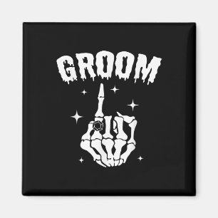 Aimant Groom Skeleton Mariage Halloween Couples Matc