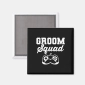 Aimant Groom Squad Bachelor Party Groomsmen Gamer (Recto/Verso)