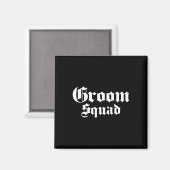 Aimant Groom Squad Old School - Bachelor Party - Mariage (Recto/Verso)