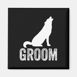Aimant Grooms Wolf Bachelor Mariage Groomsmen Team Party