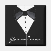 Aimant Groomsman Mariage Tuxedo (Devant)