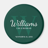 Groomsmen de script personnalisé Nom et monogramme