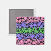 Aimant Groovy Boho Rétro Mod Géométrique Fierté Trigender (Recto/Verso)