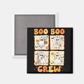 Aimant Groovy Boo Boo Crew Nurse Funny Ghost Women Hallow (Recto/Verso)