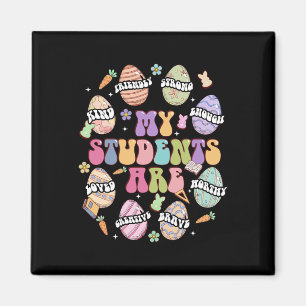 Aimant Groovy Mes élèves sont gentils Fort Pâques Œuf Bib