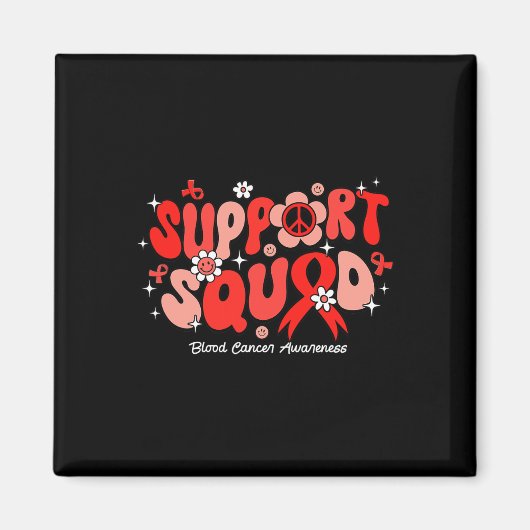 Aimant Groovy Support Squad Ruban Rouge Sensibilisation a (Devant)