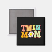 Aimant Groovy Twin Mama Funny Mother's Day For New Mom Of (Recto/Verso)
