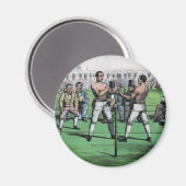 Aimant Gros Combat pour le Championnat, Boxe Vintage (Recto/Verso)