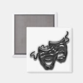 Aimant Gros masque noir magnétique (Recto/Verso)