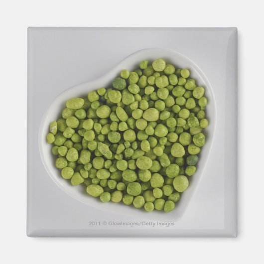 Aimant Gros plan de galets verts dans un bol en forme de  (Devant)