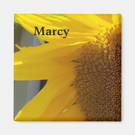 Aimant Gros plan de tournesol jaune (Devant)