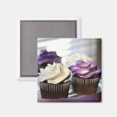Aimant Gros plan des cupcakes avec accent sélectif sur (Recto/Verso)