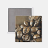 Aimant Gros plan des grains de café (Recto/Verso)