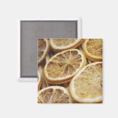 Aimant Gros plan des tranches séchées de citron (Recto/Verso)