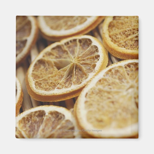 Aimant Gros plan des tranches séchées de citron (Devant)