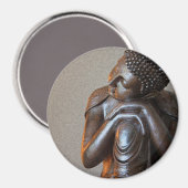 Aimant Gros plan du paisible Bouddha en argent (Recto/Verso)