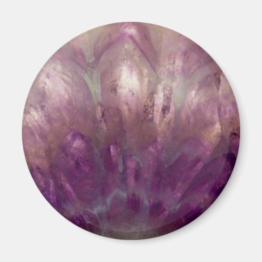 Aimant Gros plan d'une améthyste violette (Devant)