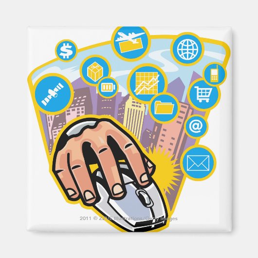 Aimant Gros plan sur la souris d'ordinateur (Devant)