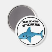 Aimant Gros Poisson - Standard, D'Aimant Rond De 2¼ Pou (Recto/Verso)