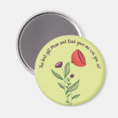 Aimant Gros Sis Petite Soeur Douce Citation Fleurs Sauvag (Recto/Verso)