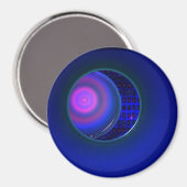 Aimant Grosgrain Rouge Bleu (Recto/Verso)