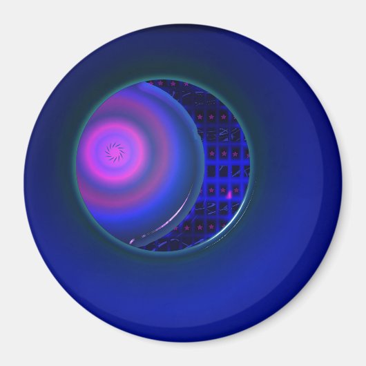 Aimant Grosgrain Rouge Bleu (Devant)