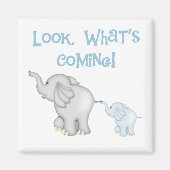 Aimant Grossesse d'éléphant bleu (Devant)