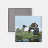 Aimant Grotte du chien jaune (Recto/Verso)