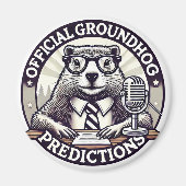 Aimant Groundhog Day Predictions - Marmotte Météo (Devant)
