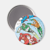 Aimant Groupe 3 de la Ligue de la justice de l'Amérique (Recto/Verso)