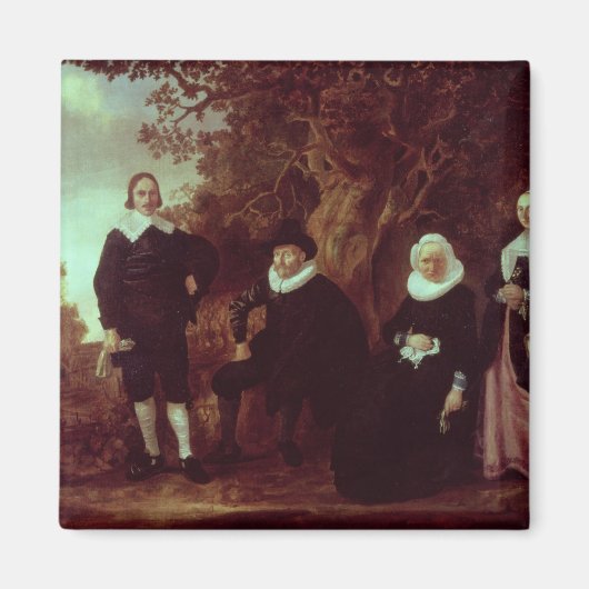 Aimant Groupe familial dans un paysage (Devant)