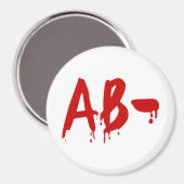 Aimant Groupe sanguin AB - Hôpital d'horreur négatif (Recto/Verso)