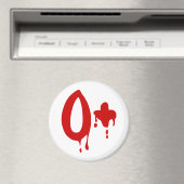 Aimant Groupe sanguin O+ Positif #Hôpital d'horreur (In Situ (Lave-vaisselle))