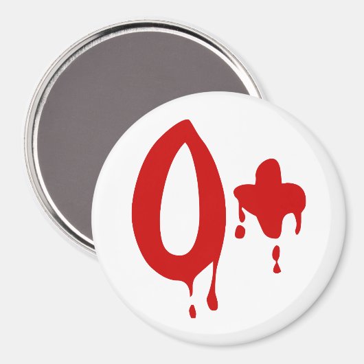 Aimant Groupe sanguin O+ Positif #Hôpital d'horreur (Recto/Verso)