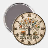 Aimant Grow Your Mind Book Reading Teacher Gift (Recto/Verso)