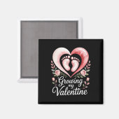 Aimant Growing My Valentine By Feet Heart Art (Recto/Verso)