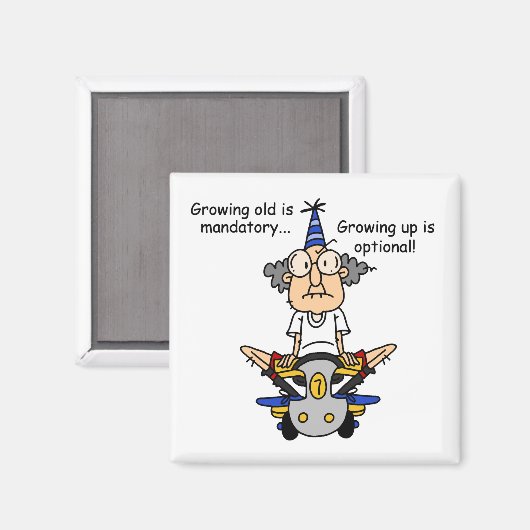 Aimant Growing Up est un Humour facultatif (Recto/Verso)