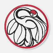 Aimant Grue japonaise Tancho (Devant)