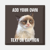 Aimant Grumpy Cat - Ajouter votre propre texte (Devant)