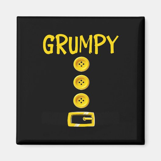Aimant Grumpy Nwarf Halloween Costume Couleur Corresponda (Devant)