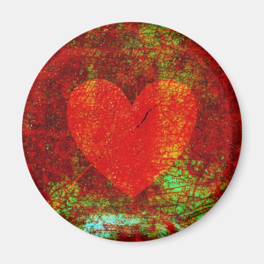Aimant Grunge coeur brisé (Devant)