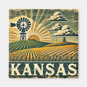 Aimant Grunge en détresse Nebraska