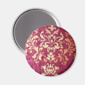 Aimant grunge floral Victorian Gold Bourgogne (Recto/Verso)