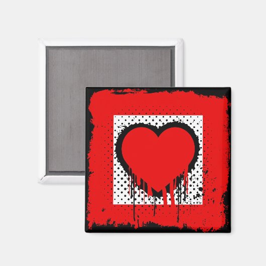 Aimant Grunge love (Recto/Verso)