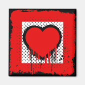 Aimant Grunge love (Devant)