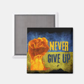 Aimant Grunge N'Abandonne Jamais La Première Flamme D'Ukr (Recto/Verso)