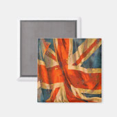 Aimant Grunge Style Union Jack British Drapeau Illustrati (Recto/Verso)