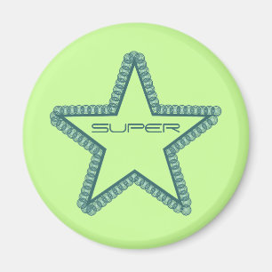 Aimant Grunge Superstar Magnet, Turquoise