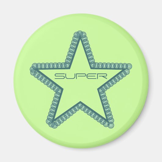 Aimant Grunge Superstar Magnet, Turquoise (Devant)
